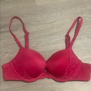 Like New Hot Pink Auden Lace Push Up Bra 32A